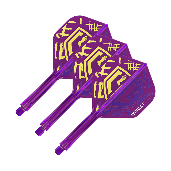 Target Luke Littler World Champion K-Flex - All In One Flight & Shaft No. 2 / Intermediate (26mm) / Purple Flights & Shafts