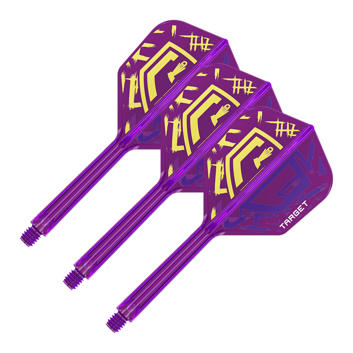 Target Luke Littler World Champion K-Flex - All In One Flight & Shaft Standard / Medium (33mm) / Purple Flights & Shafts