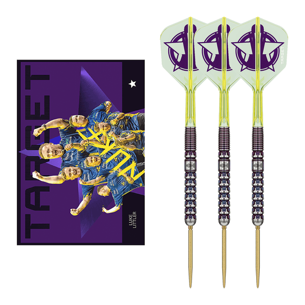 Target Luke Littler World Champion Swiss Point - 90% Tungsten Steel Tip Darts 23 Grams Darts