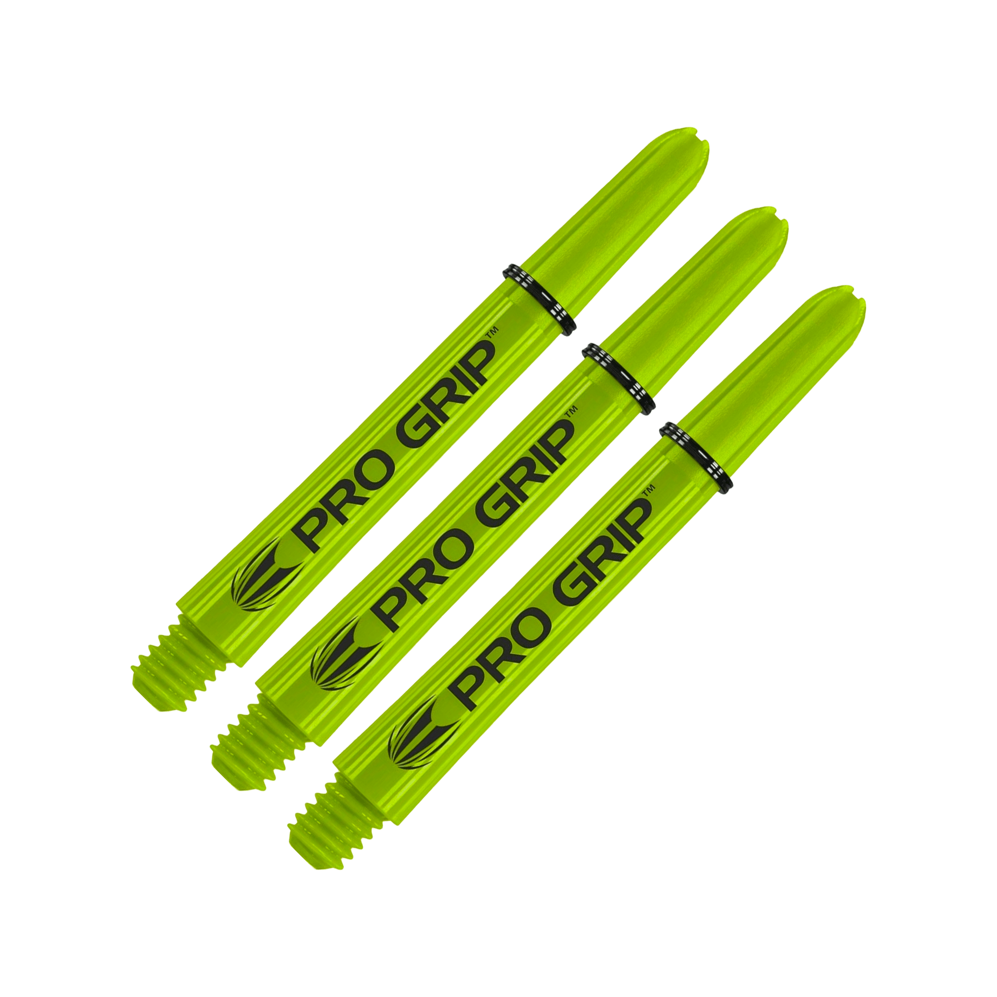 Target Pro Grip Multi Pack - Nylon Dart Shafts (3 Sets) Lime / Intermediate (41mm) Shafts