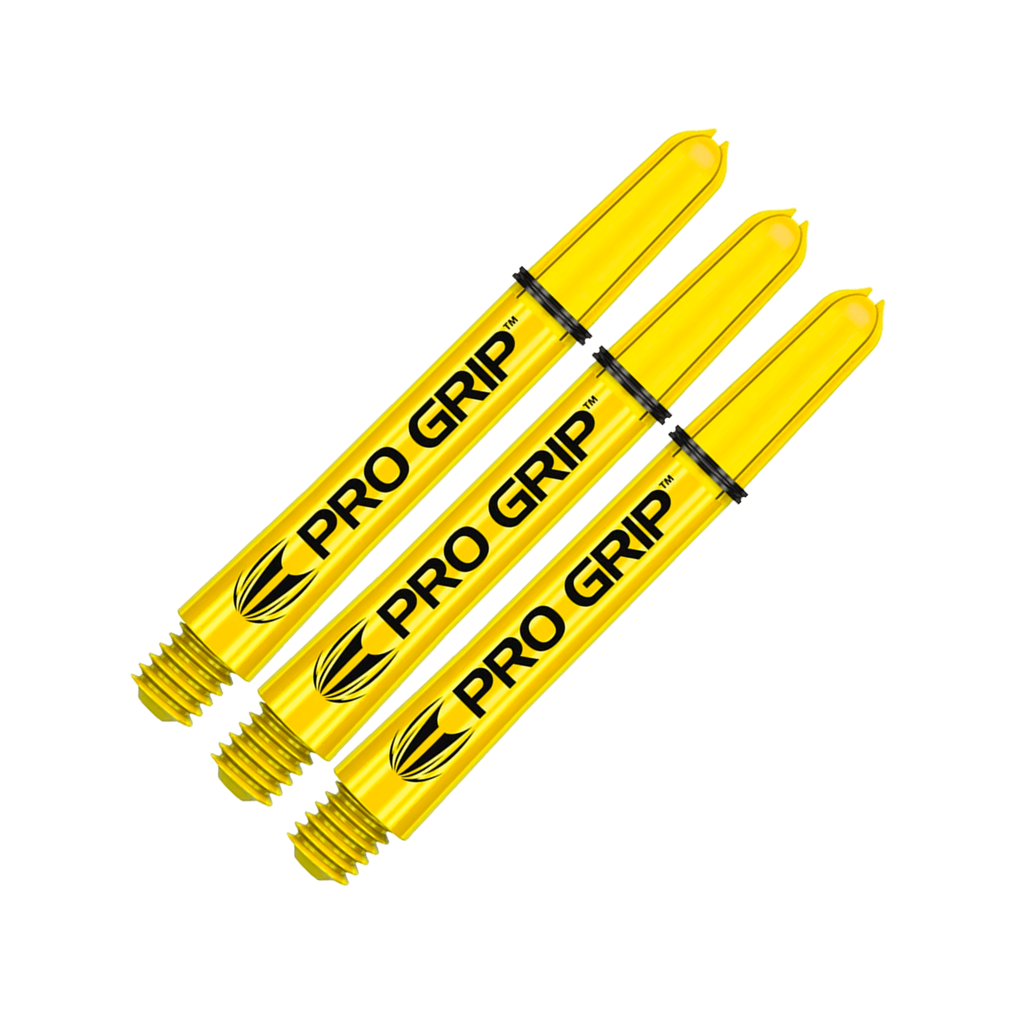 Target Pro Grip Multi Pack - Nylon Dart Shafts (3 Sets) Yellow / Intermediate (41mm) Shafts