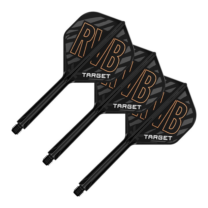 Target Raymond Van Barneveld K-Flex - All In One Flight & Shaft No. 2 / Medium (33mm) / Black Flights & Shafts