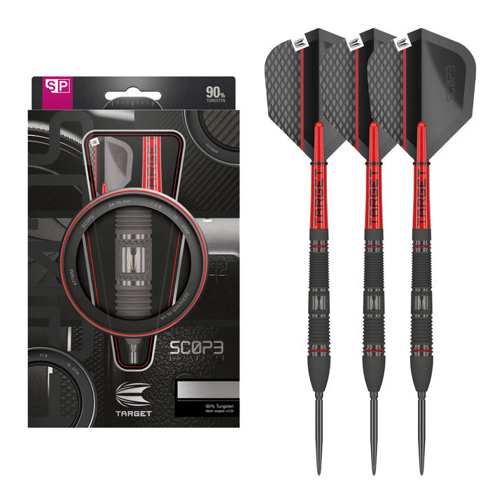 Target Scope 02 Swiss Point - 90% Tungsten Steel Tip Darts 23 Grams Darts