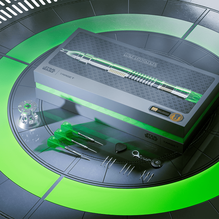 Target Star Wars Luke Skywalker Lightsaber First Edition Swiss Point - 95% Tungsten Steel Tip Darts 24 Grams Darts