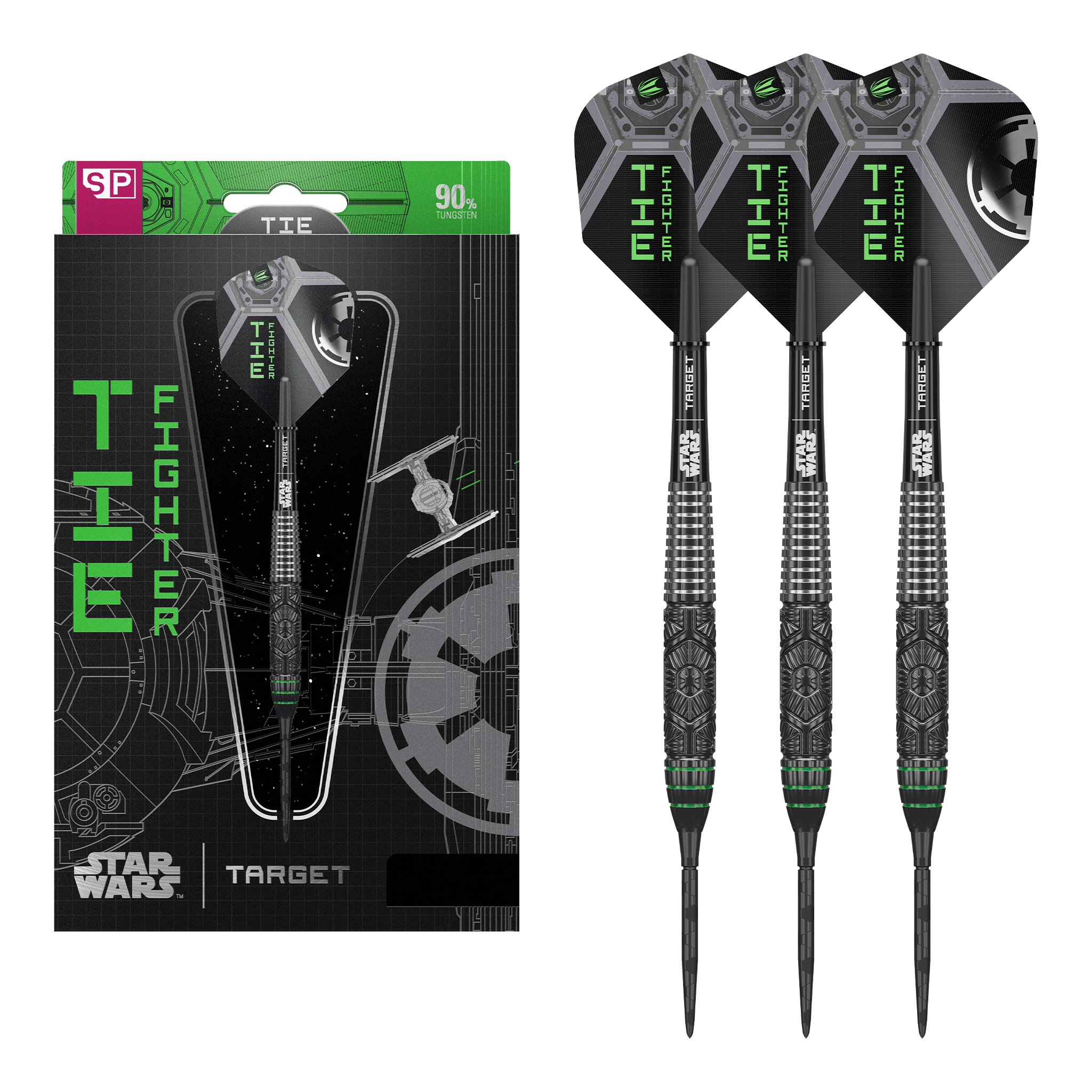 Target Star Wars Tie Fighter Swiss Point - 90% Tungsten Steel Tip Darts 23 Grams Darts