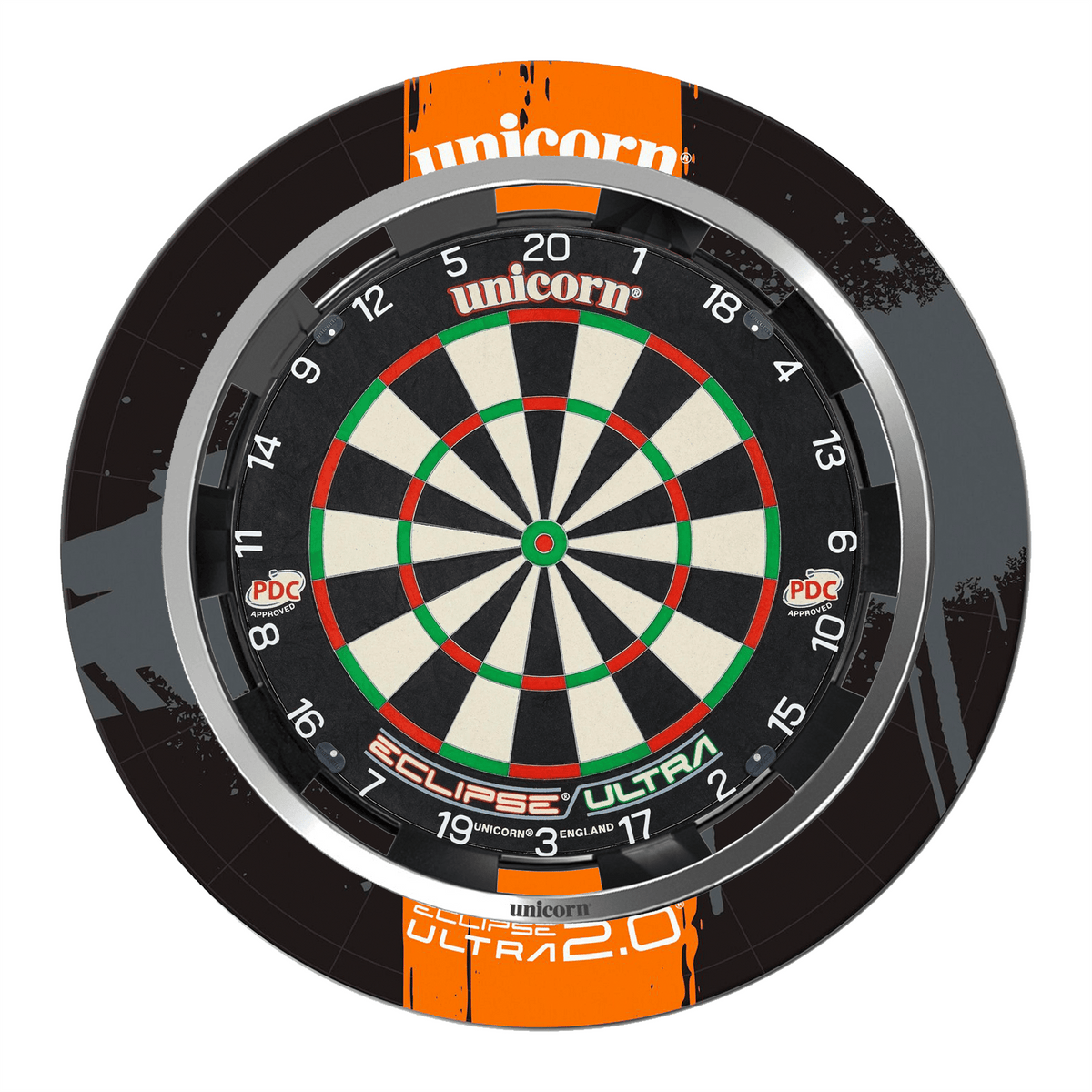 Unicorn Eclipse Ultra Dartboard & Surround & Light Bundle Dartboard Bundles