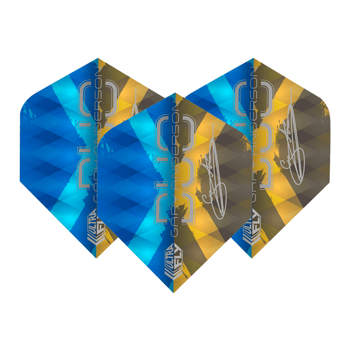 Unicorn UltraFly Dart Flights | Rainbow Unicorn Design | Blue Background | Ultra Durable 100 Micron Polyester PET | Standard Plus Shape