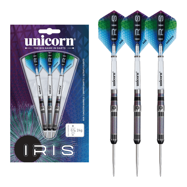Unicorn Iris - 90% Tungsten Steel Tip Darts 22 Grams Darts