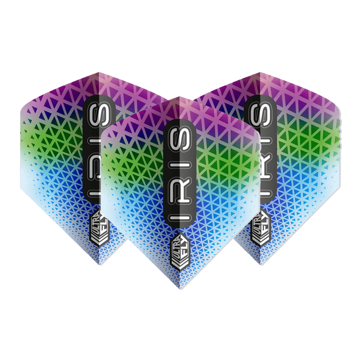 Unicorn Iris - Ultrafly Dart Flights Big Wing / Rainbow Flights & Shafts