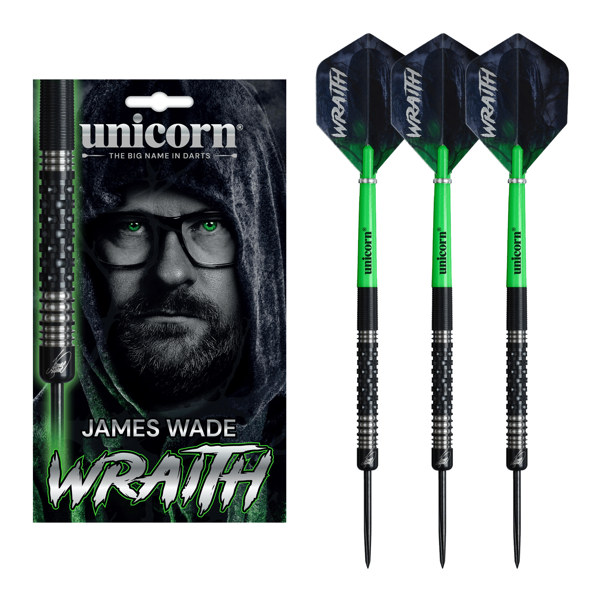 Buy Unicorn James Wade Phase 2 Wraith - 90% Tungsten Steel Tip Darts ...