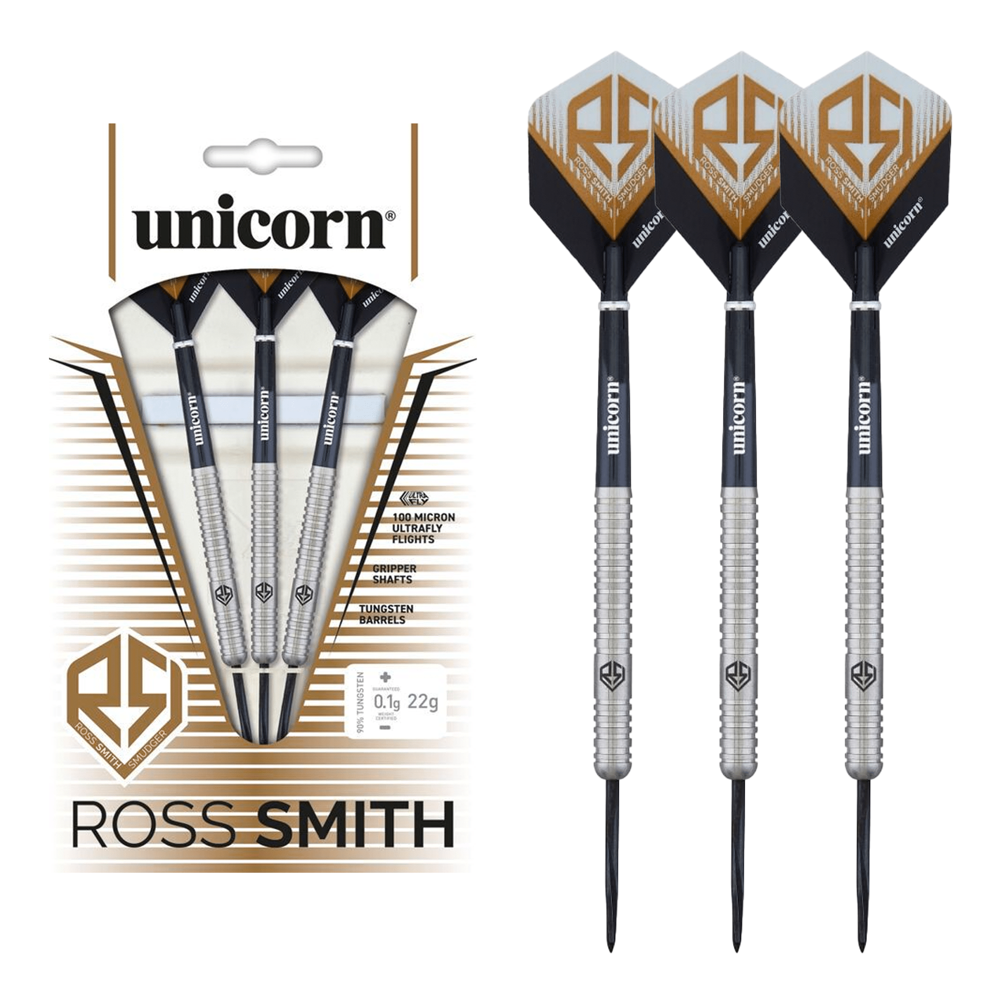 Unicorn Ross Smith Natural - 90% Tungsten Steel Tip Darts Darts
