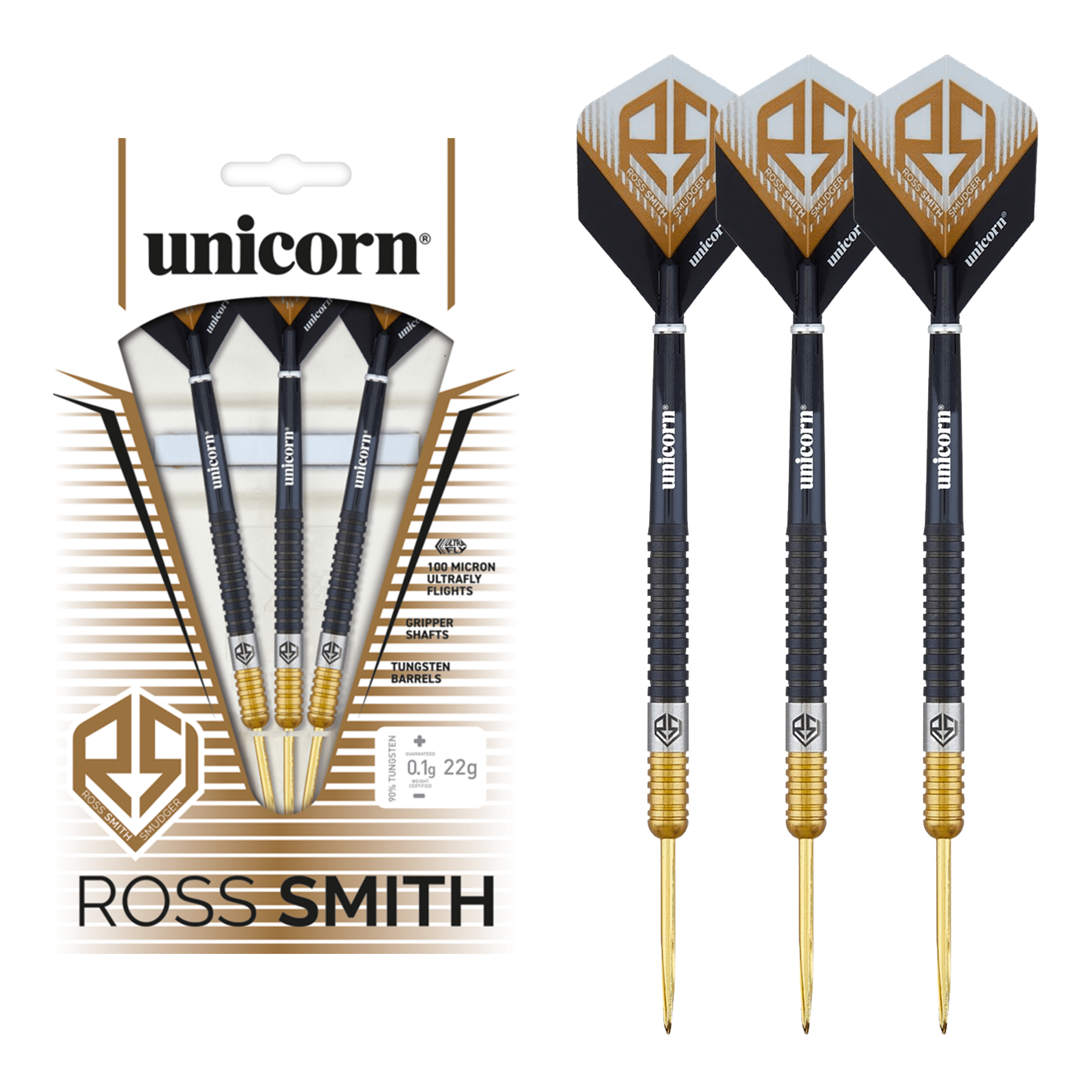 Unicorn Ross Smith Two-Tone - 90% Tungsten Steel Tip Darts 20 Grams Darts
