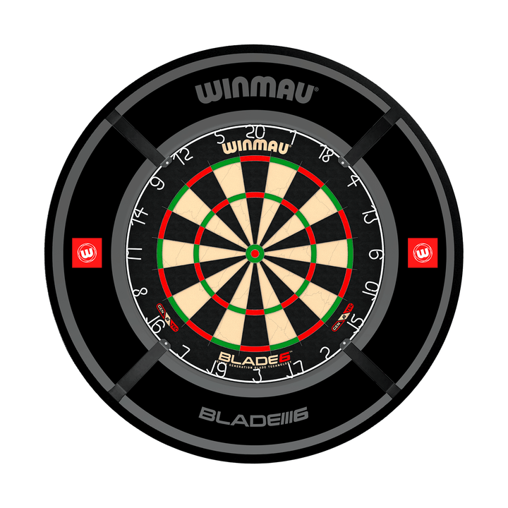 Winmau Blade 6 Dartboard, Surround & Corona Light Bundle Blade 6 / Pro 1.0 Black / Target Corona Vision Boards