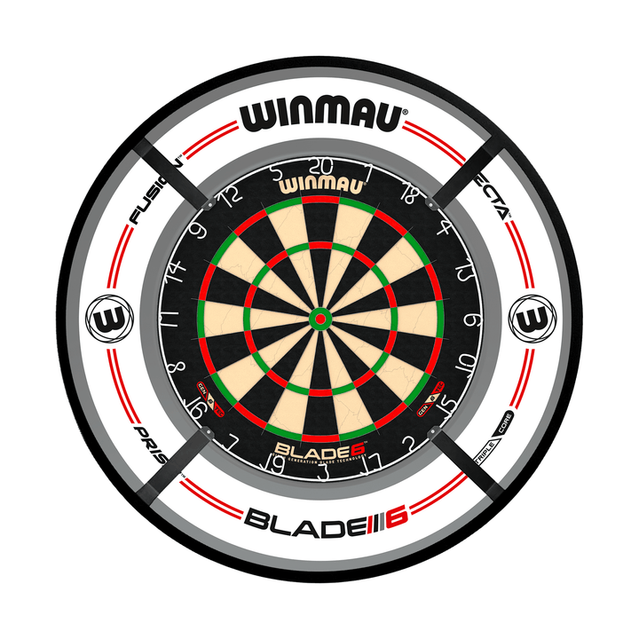 Winmau Blade 6 Dartboard, Surround & Corona Light Bundle Blade 6 / Pro-Line White / Target Corona Vision Boards