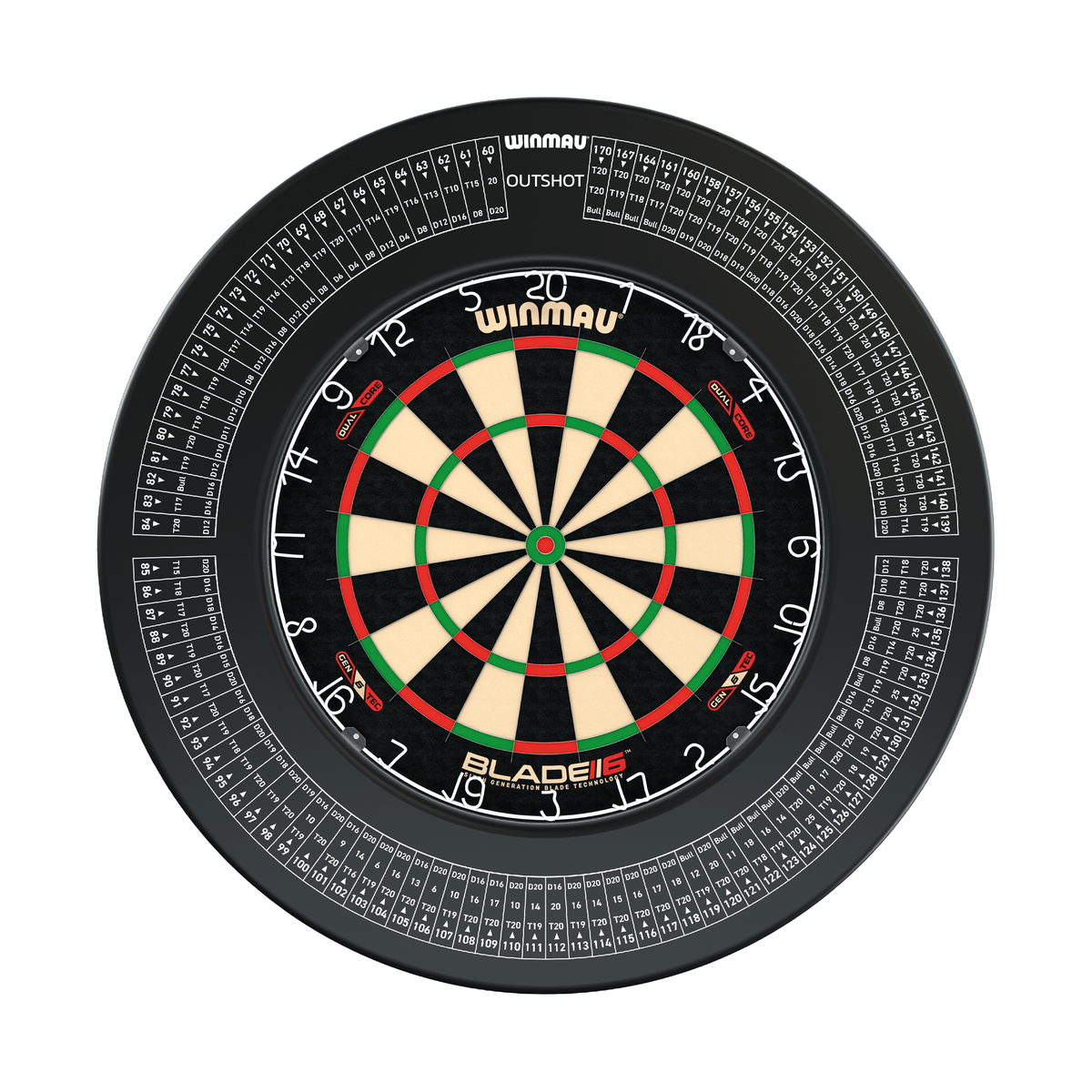 Winmau Blade 6 Dual Core Dartboard & Surround Bundle Dartboard Bundles