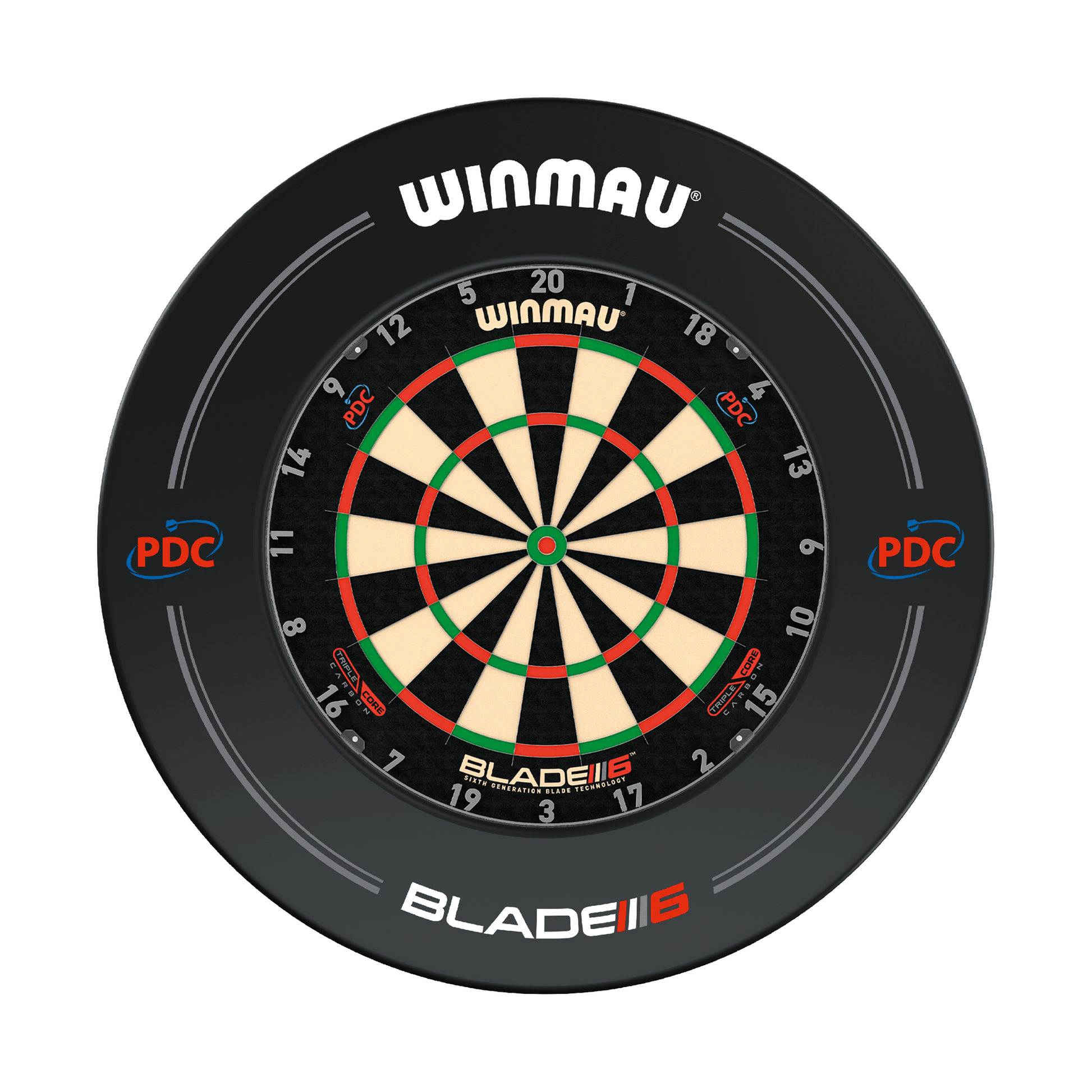 Winmau Blade 6 Triple Core Dartboard & Surround Bundle Blade 6 Triple Core / PDC Black Boards