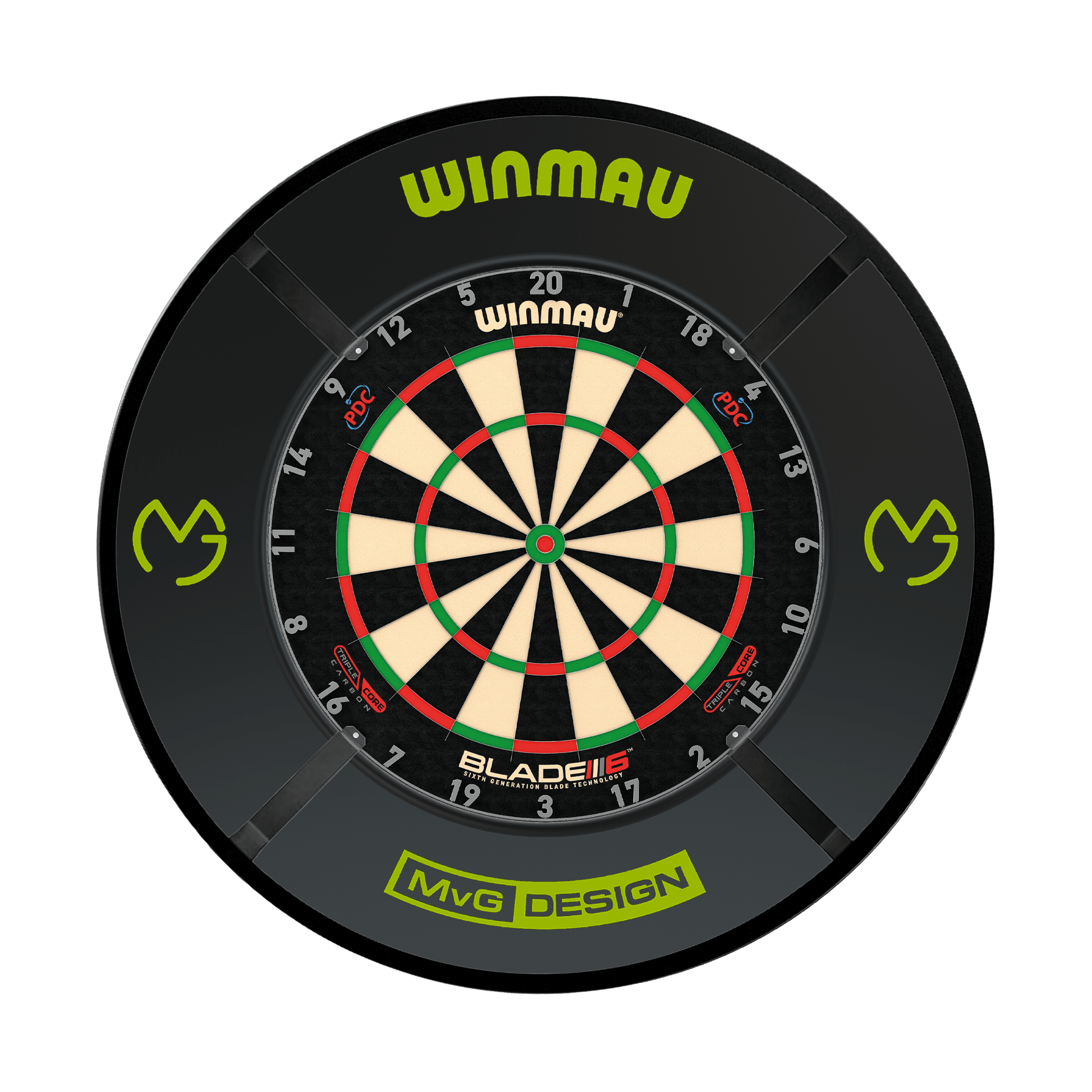 Winmau Blade 6 Triple Core Dartboard, Surround & Corona Light Bundle Blade 6 Triple Core / MvG / Target Corona Vision Boards