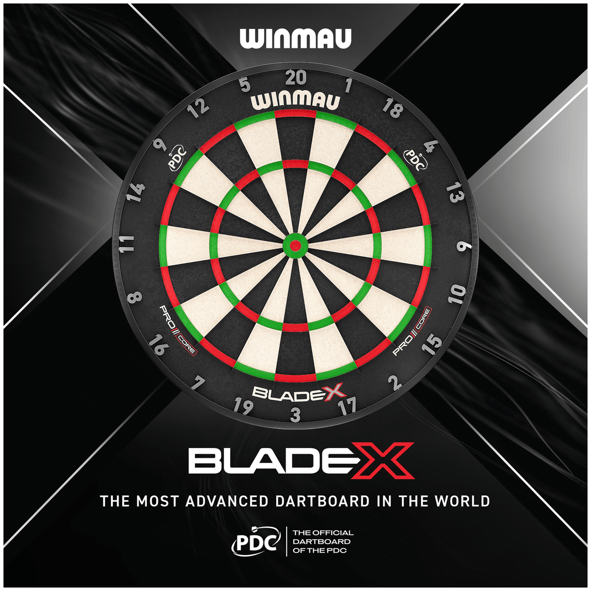 Winmau Blade X Dartboard, Surround & Corona Light Bundle Dartboard Bundles
