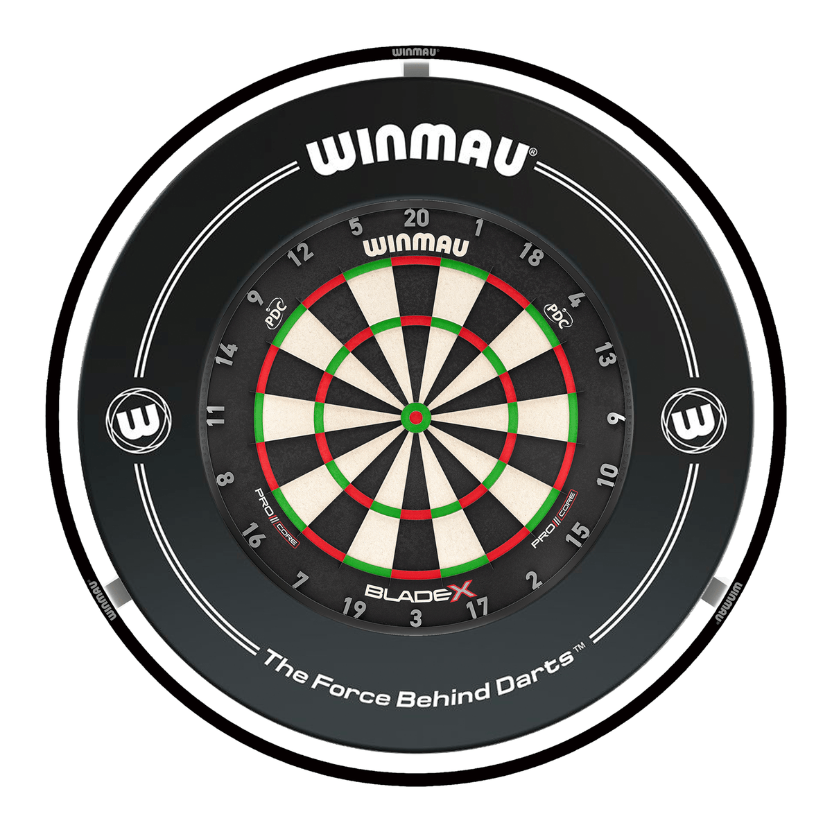 Winmau Blade X Dartboard, Surround & Plasma Light Bundle Dartboard Bundles