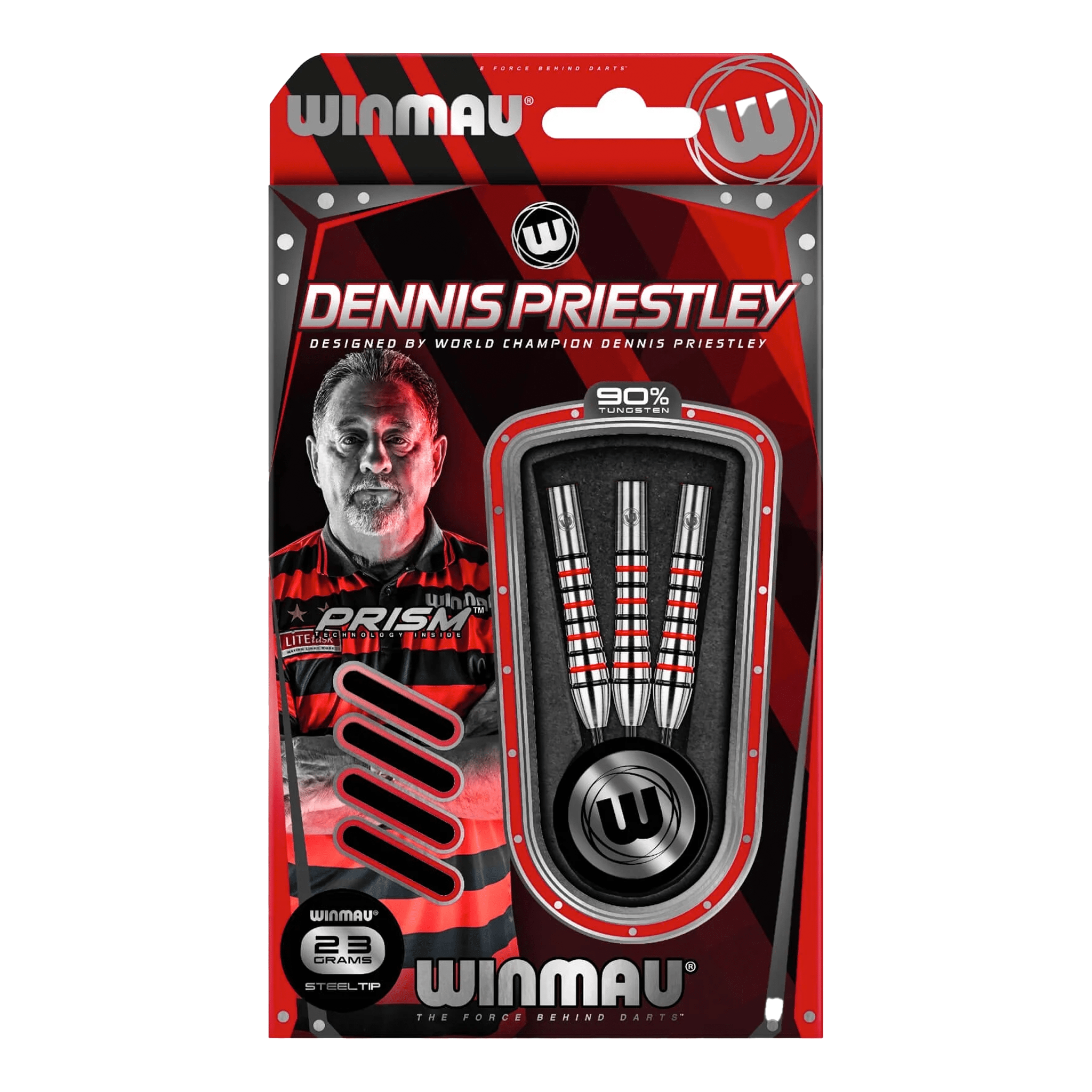 Winmau Dennis Priestley - 90% Tungsten Steel Tip Darts Darts