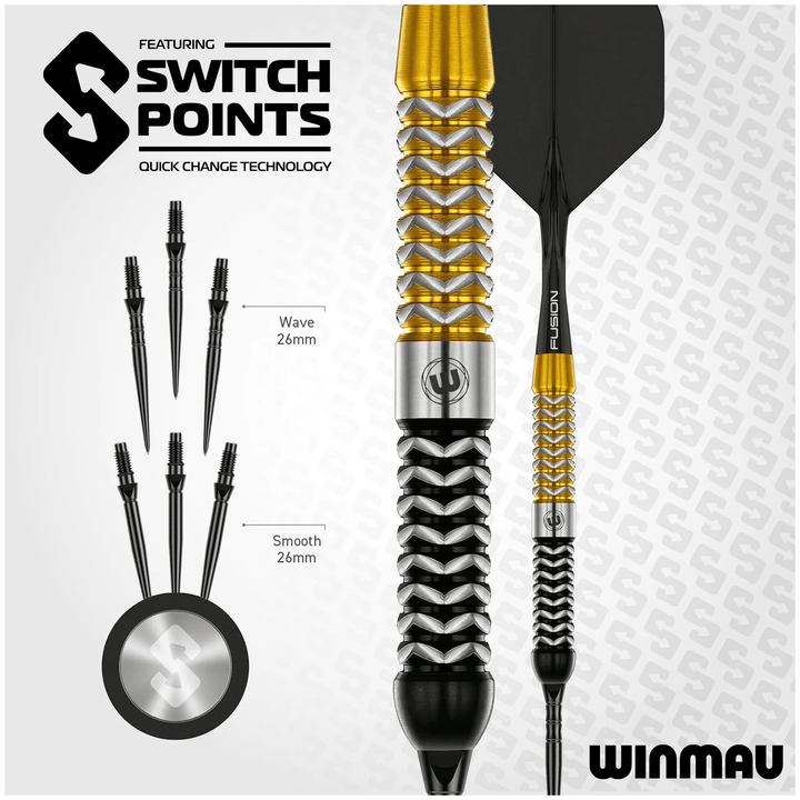 Buy Winmau Exion Switch Point - 90% Tungsten Steel Tip Darts from
