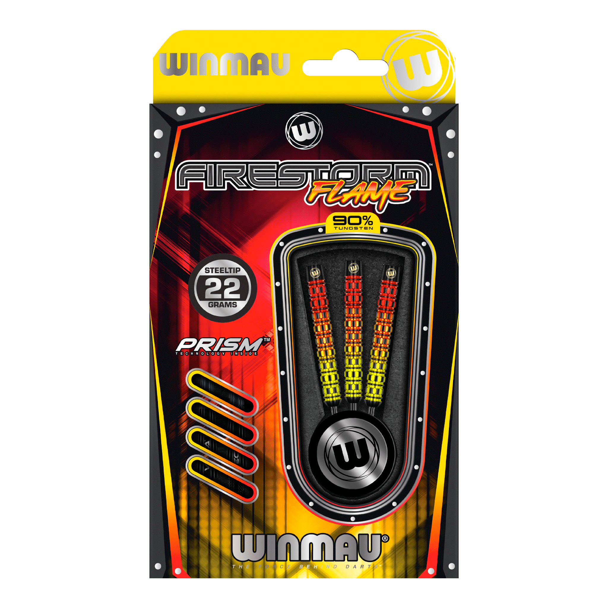 Winmau Firestorm Flame Parallel Barrel - 90% Tungsten Steel Tip Darts Darts