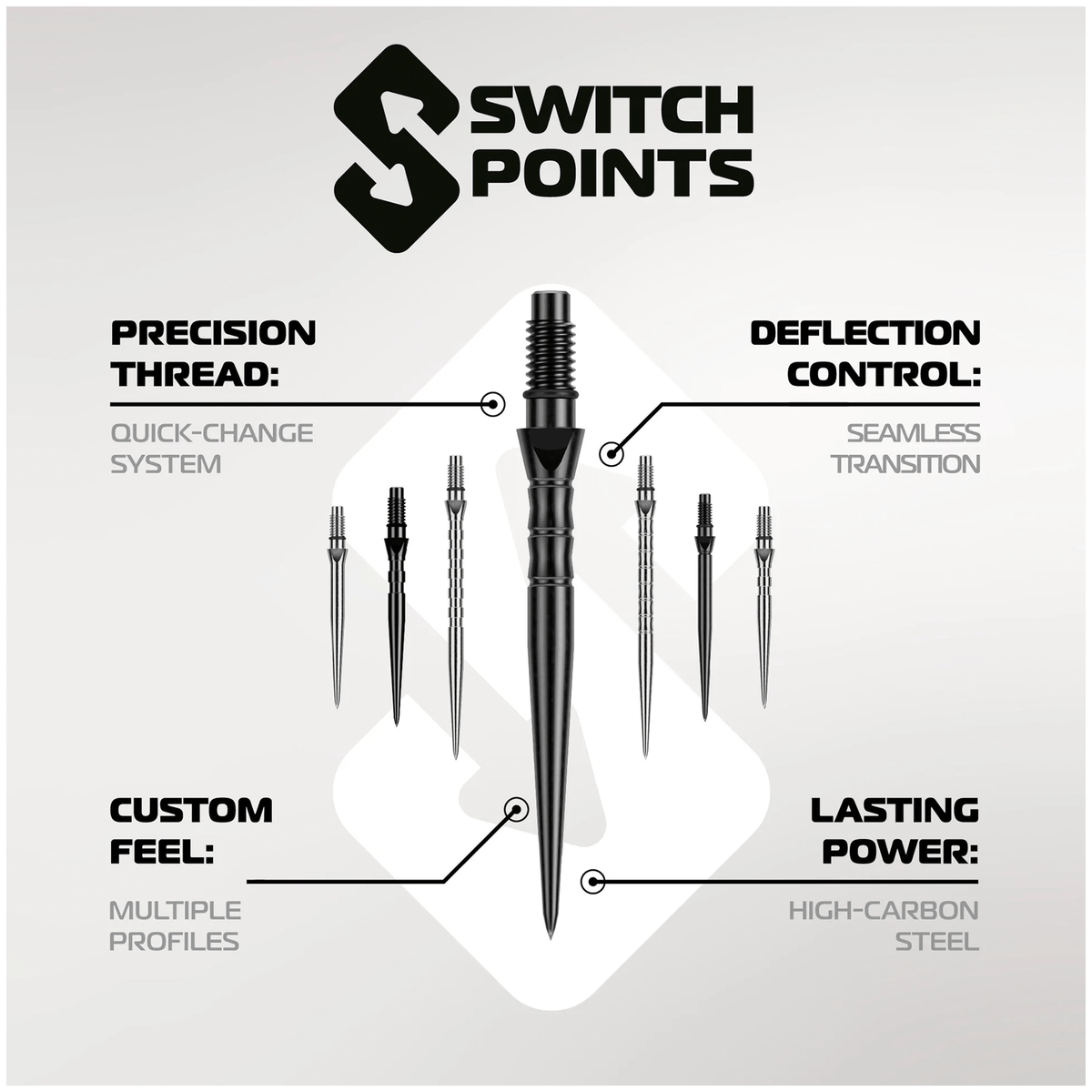 Winmau Grooved - Switch Dart Points Accessories