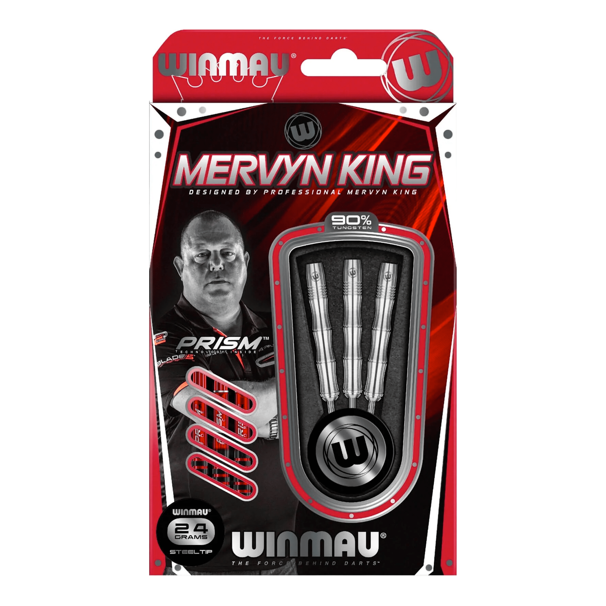 Winmau Mervyn King - 90% Tungsten Steel Tip Darts Darts