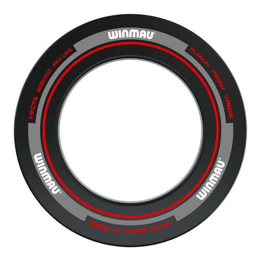 Winmau Printed Dartboard Surround Advance Black/Red Boards