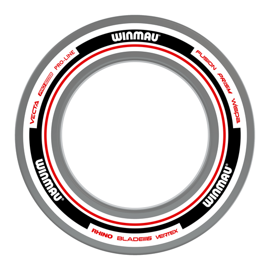 Winmau Printed Dartboard Surround Advance White/Red Boards