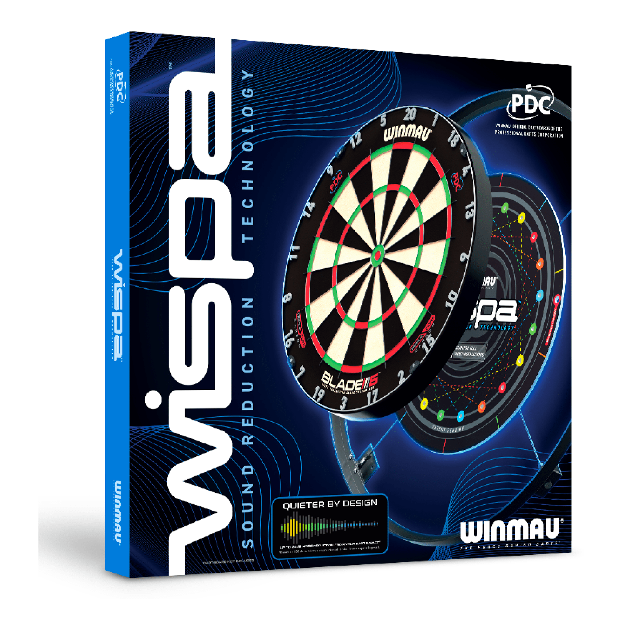 Winmau Wispa Sound Reduction System & Dartboard Light Bundle Boards
