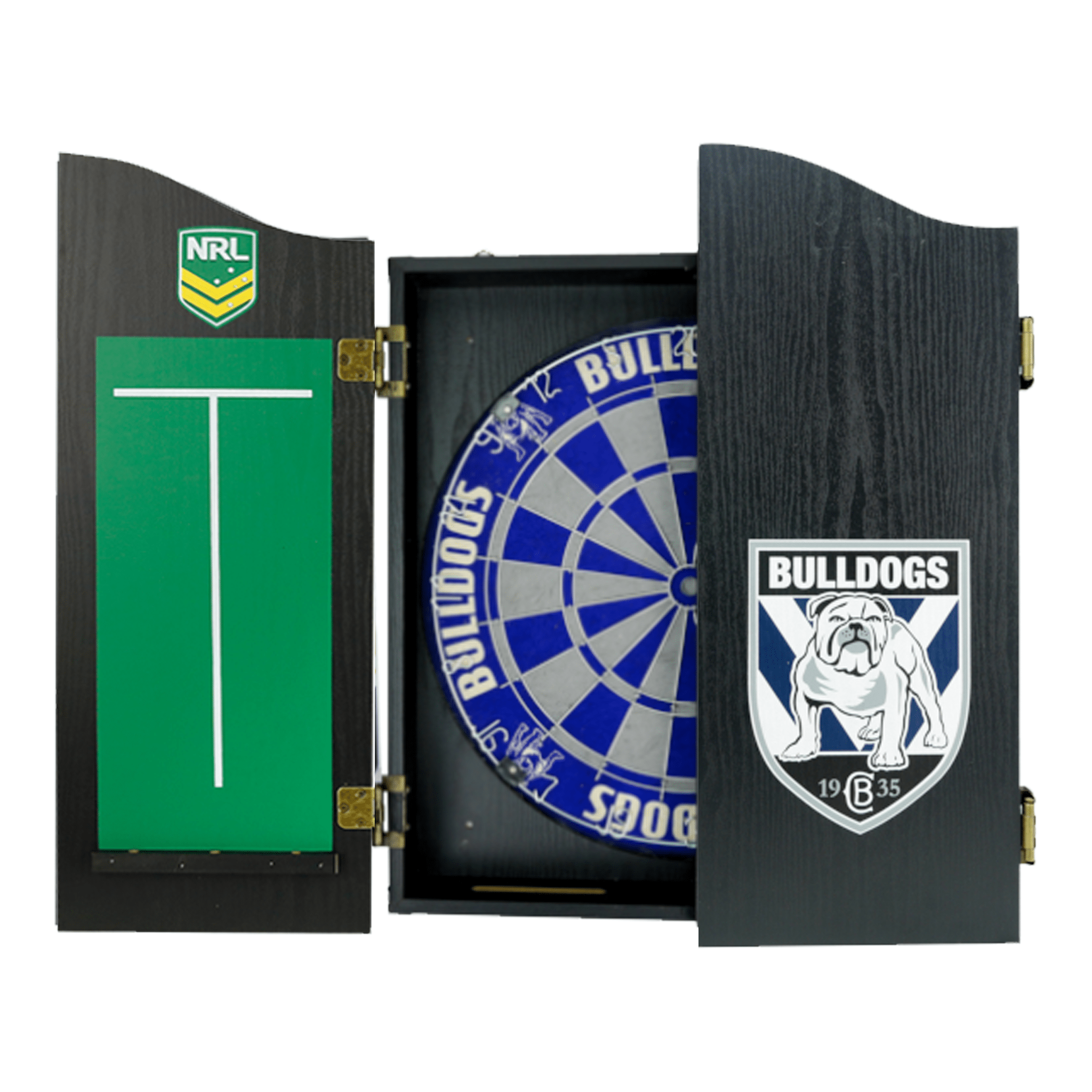 AFL Official NRL Dartboard, Cabinet & Darts - Complete Darts Set Boards