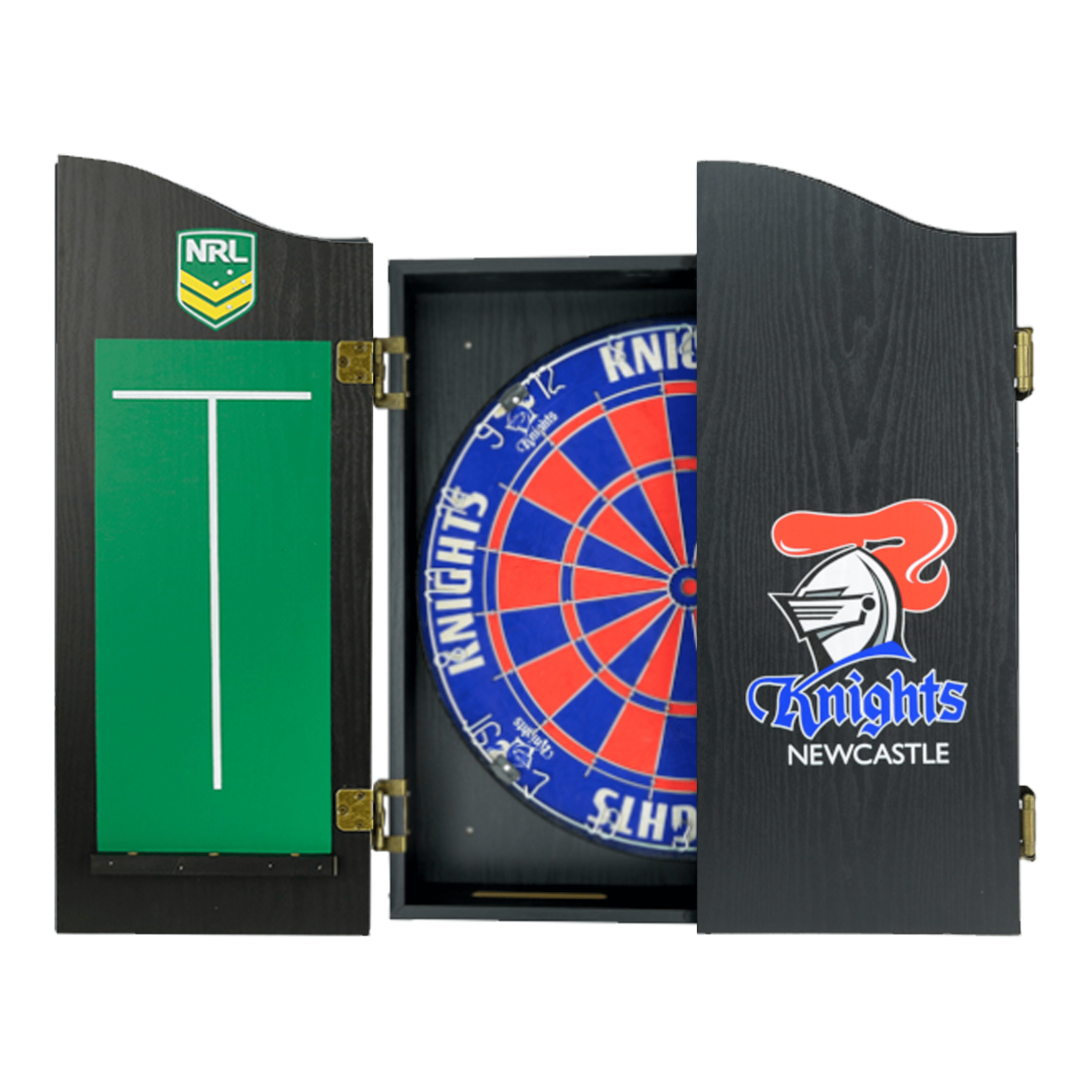 AFL Official NRL Dartboard, Cabinet & Darts - Complete Darts Set Boards