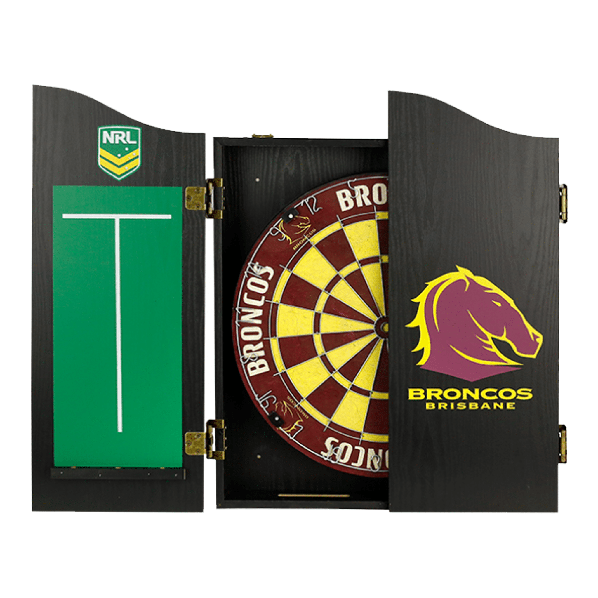 AFL Official NRL Dartboard, Cabinet & Darts - Complete Darts Set Boards