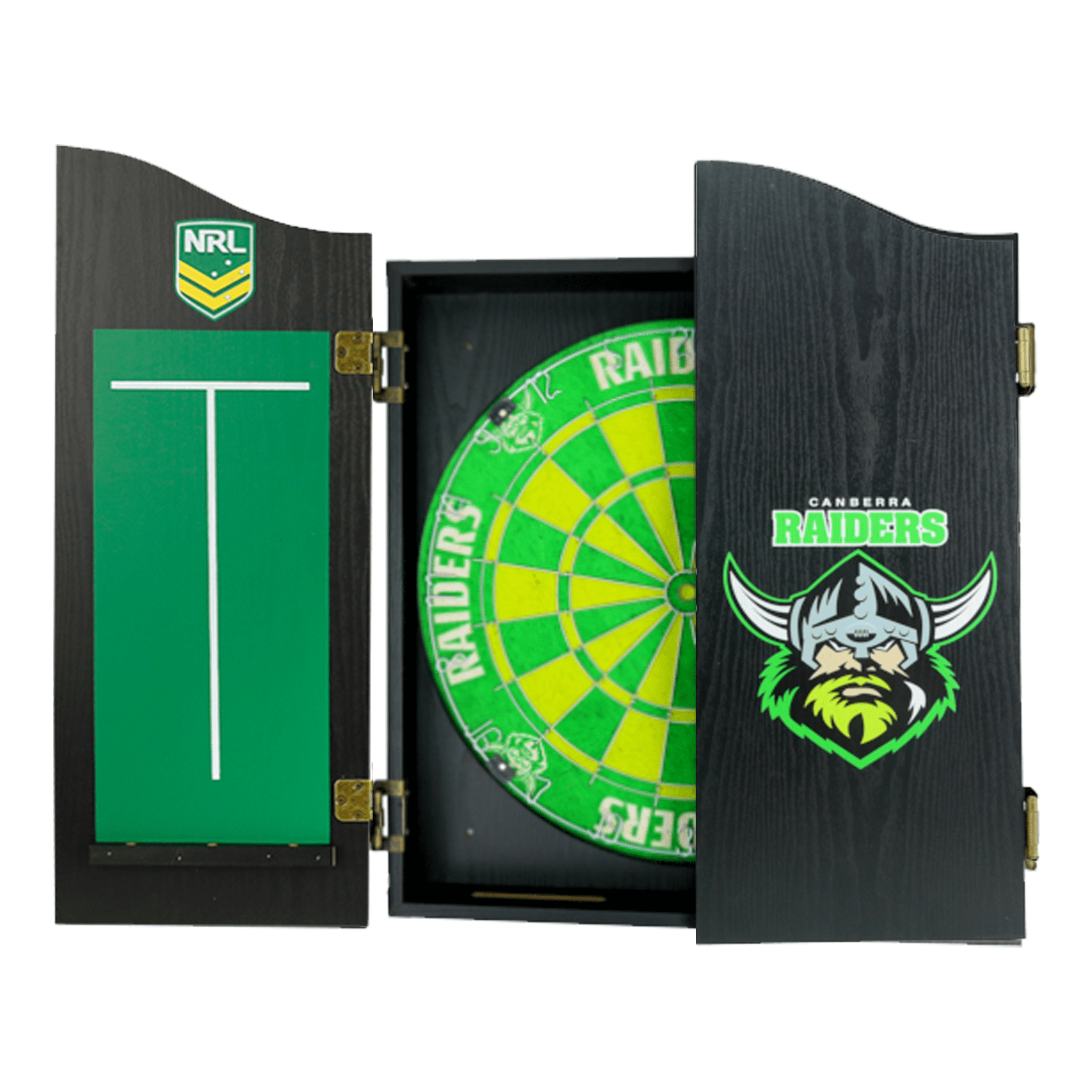 AFL Official NRL Dartboard, Cabinet & Darts - Complete Darts Set Boards