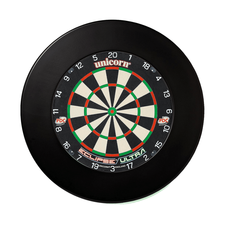 Darts Online Unicorn Eclipse Dartboard & 'Official PDC' Surround Bundle Ultra / Black Boards