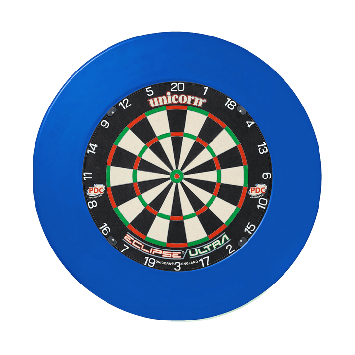 Darts Online Unicorn Eclipse Dartboard & 'Official PDC' Surround Bundle Ultra / Blue Boards