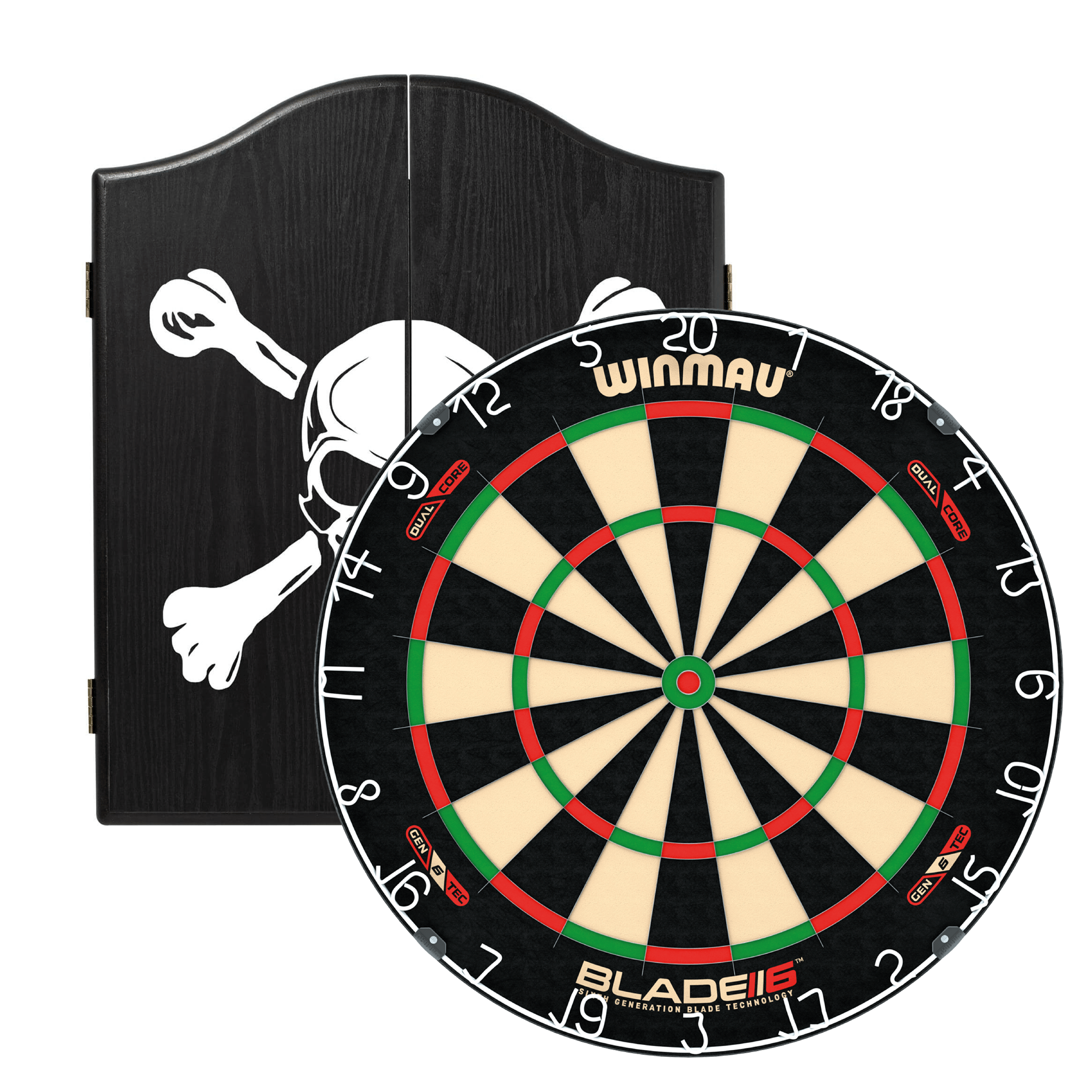 Darts Online Winmau Blade 6 & Cabinet Bundle Blade 6 Dual Core / Skull & Crossbones Boards