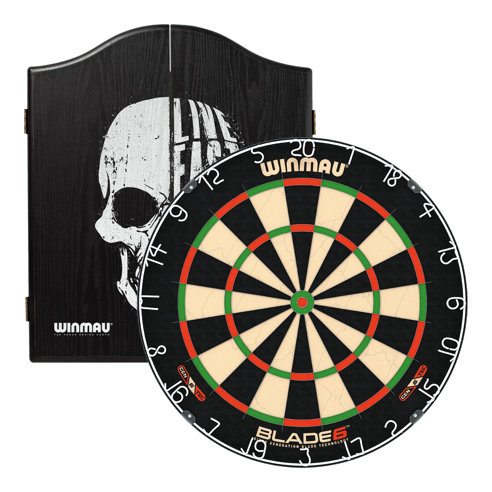 Darts Online Winmau Blade 6 & Cabinet Bundle Blade 6 / Live Fast Skull Boards