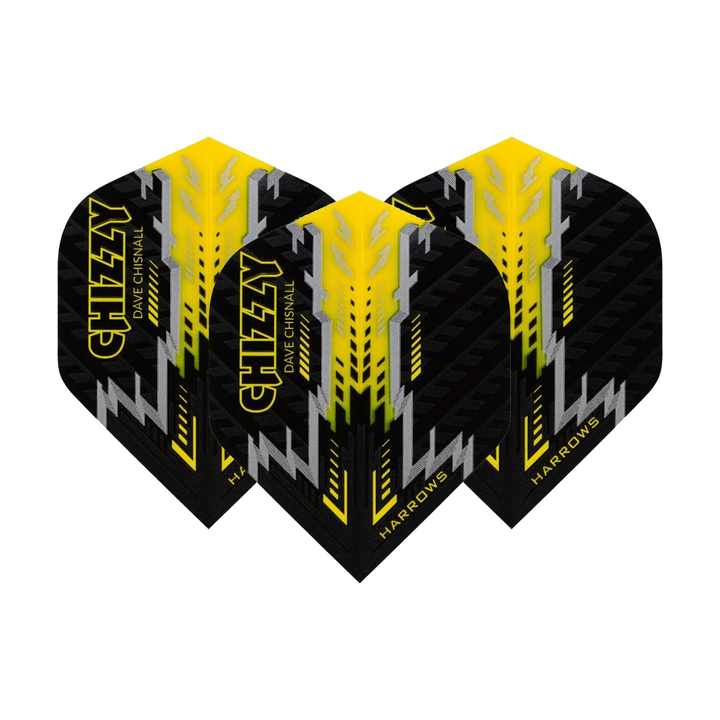 Harrows Dave Chisnall Chizzy Prime Dart Flights Black / No. 2 Flights