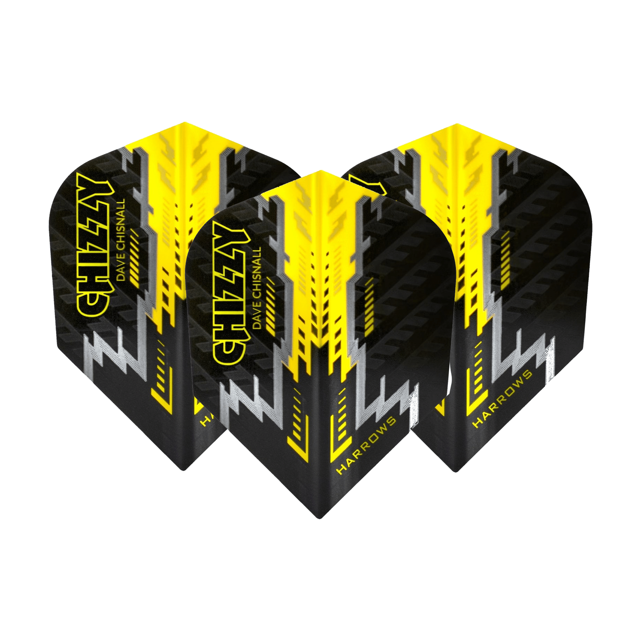 Harrows Dave Chisnall Chizzy Prime Dart Flights Black / No. 6 Flights