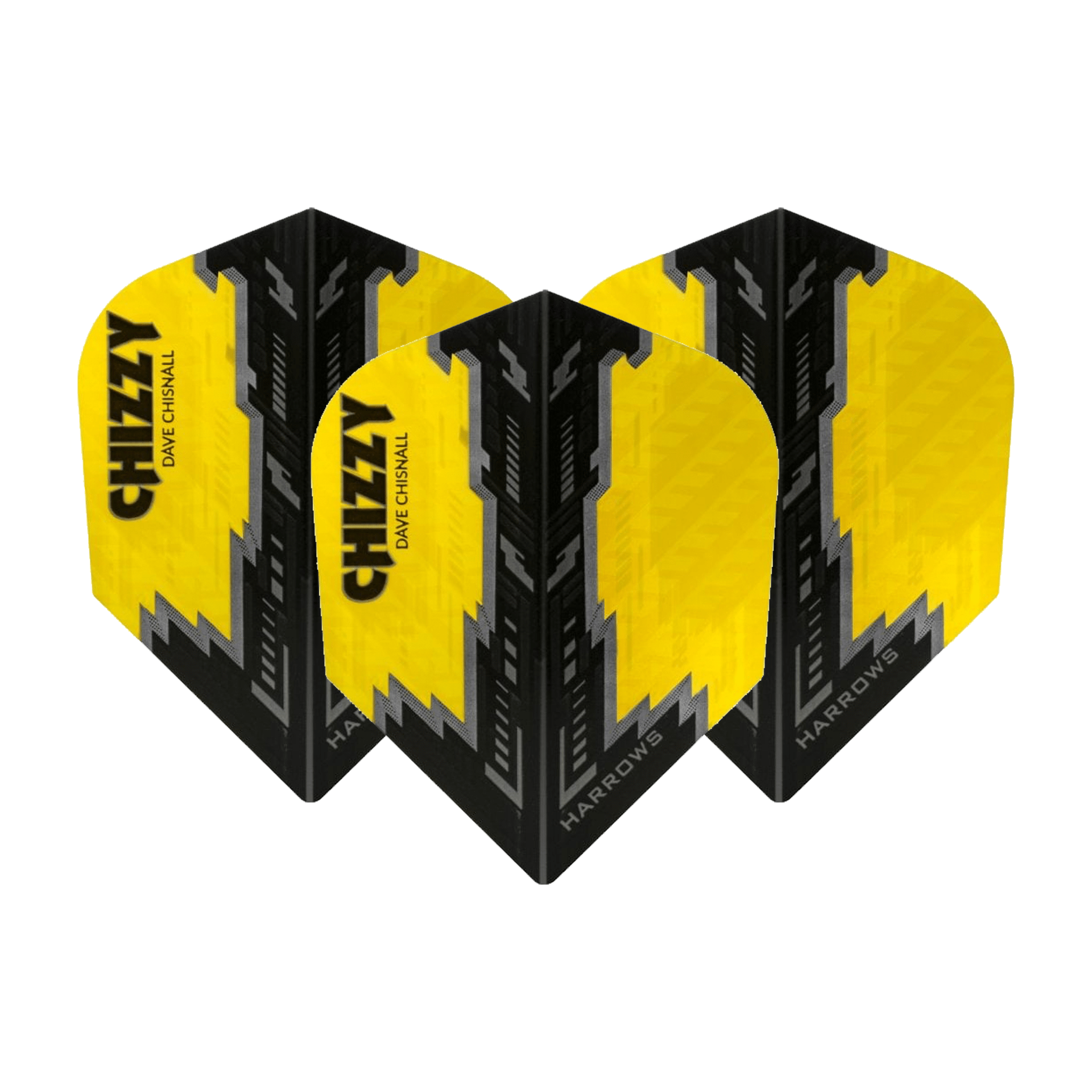 Harrows Dave Chisnall Chizzy Prime Dart Flights Yellow / No. 6 Flights