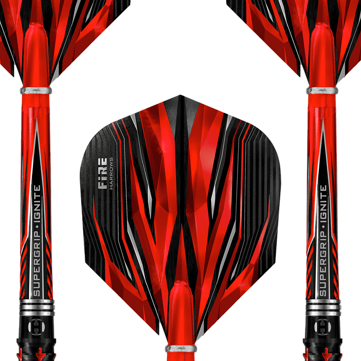 Harrows Fire Inferno Steel Tip Darts - 90% Tungsten - 21 Grams Darts