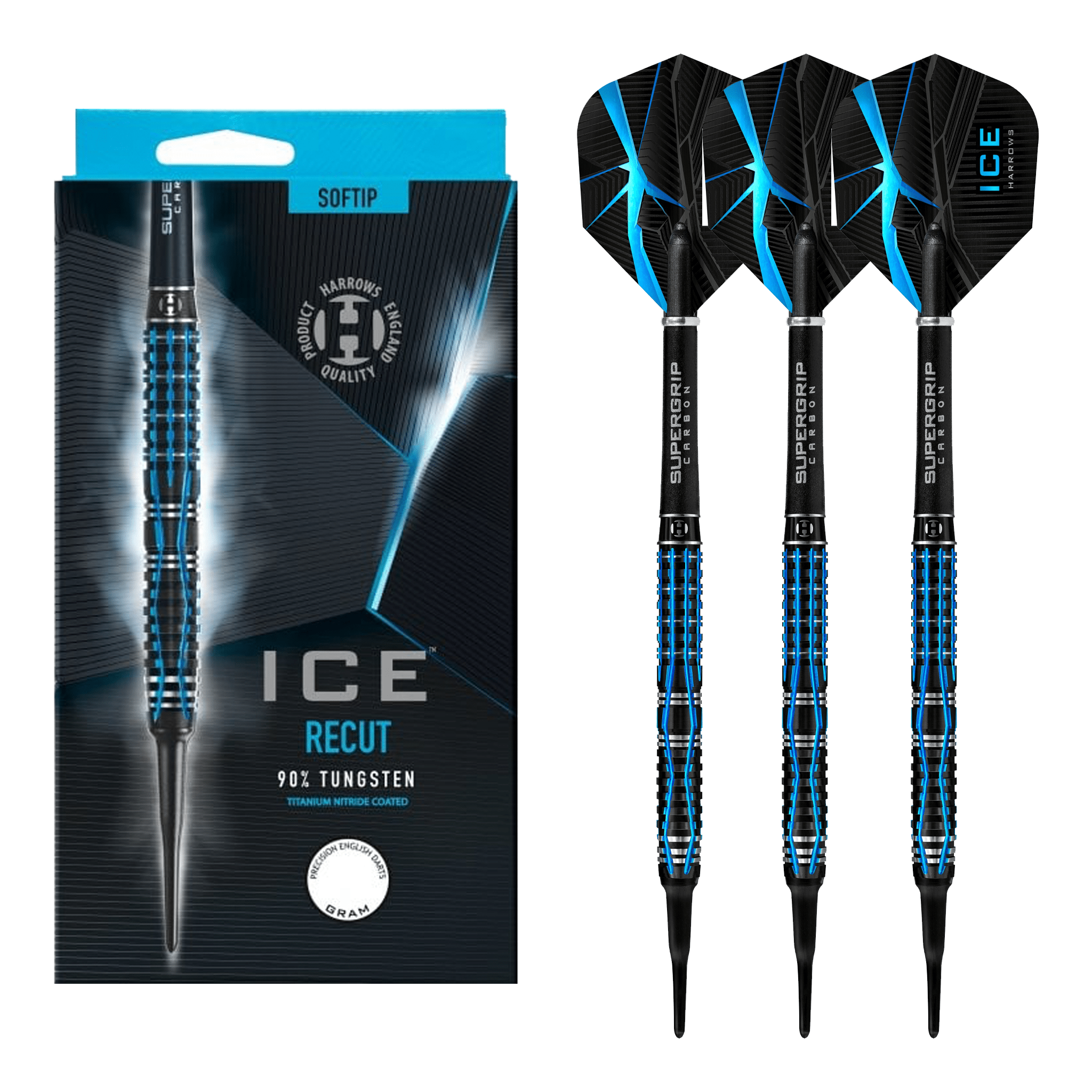 Harrows ICE Recut - 90% Tungsten Soft Tip Darts Darts
