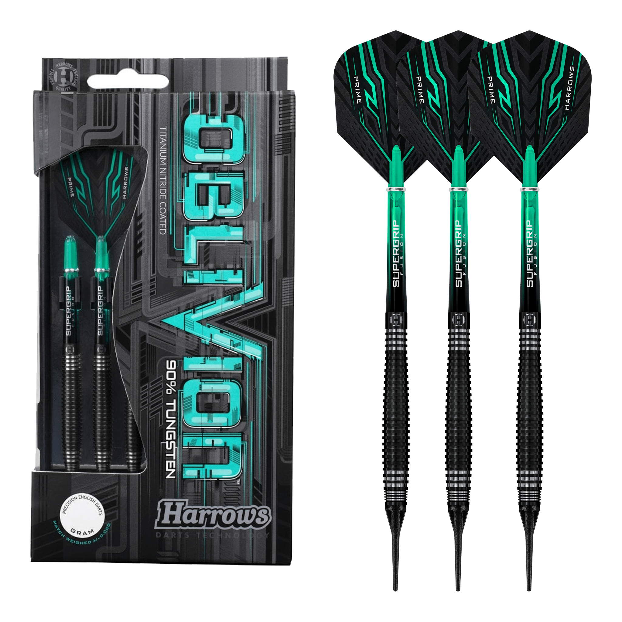 Harrows Oblivion - 90% Tungsten Soft Tip Darts 21 Grams Darts