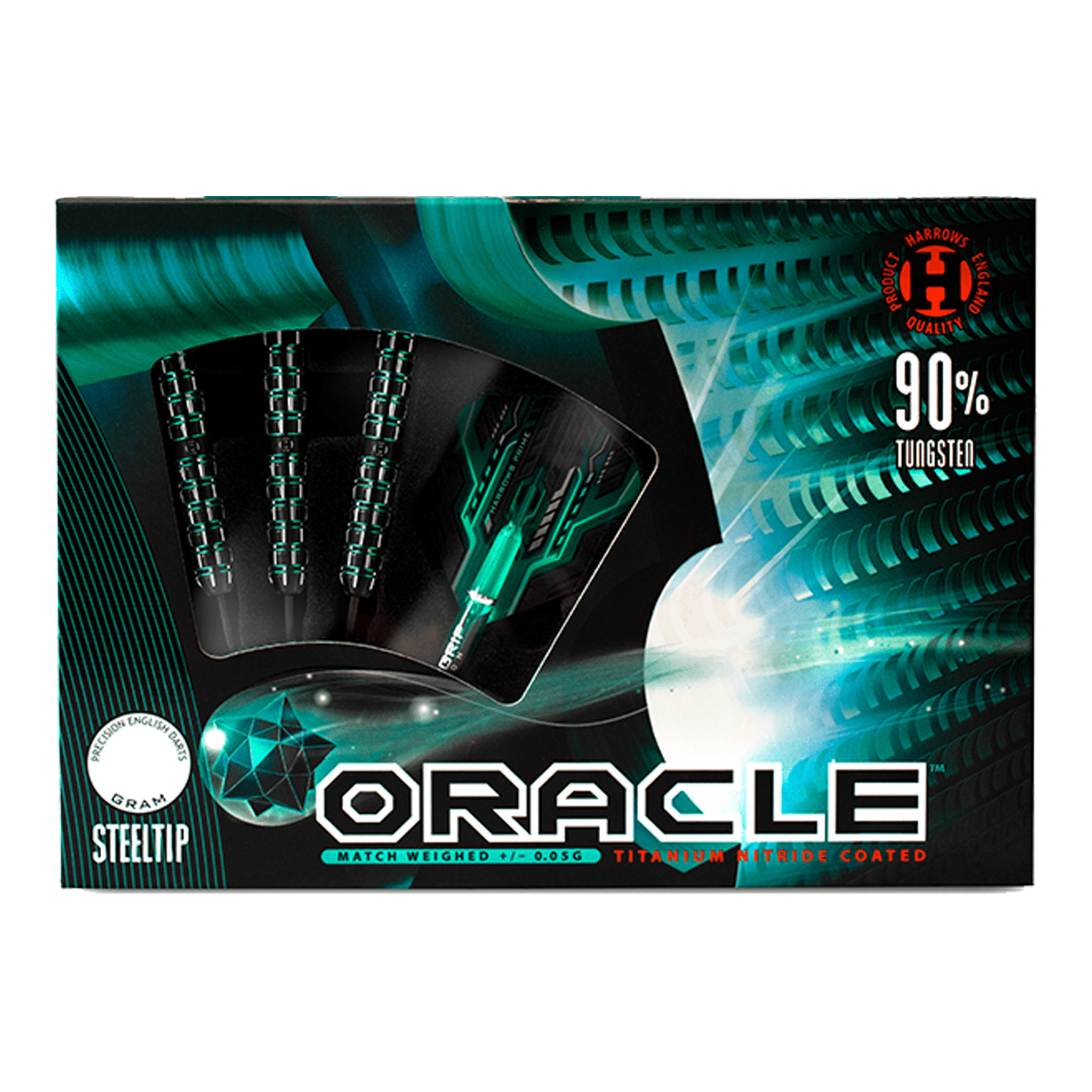 Harrows Oracle Steel Tip Darts - 90% Tungsten - 22 Grams Darts