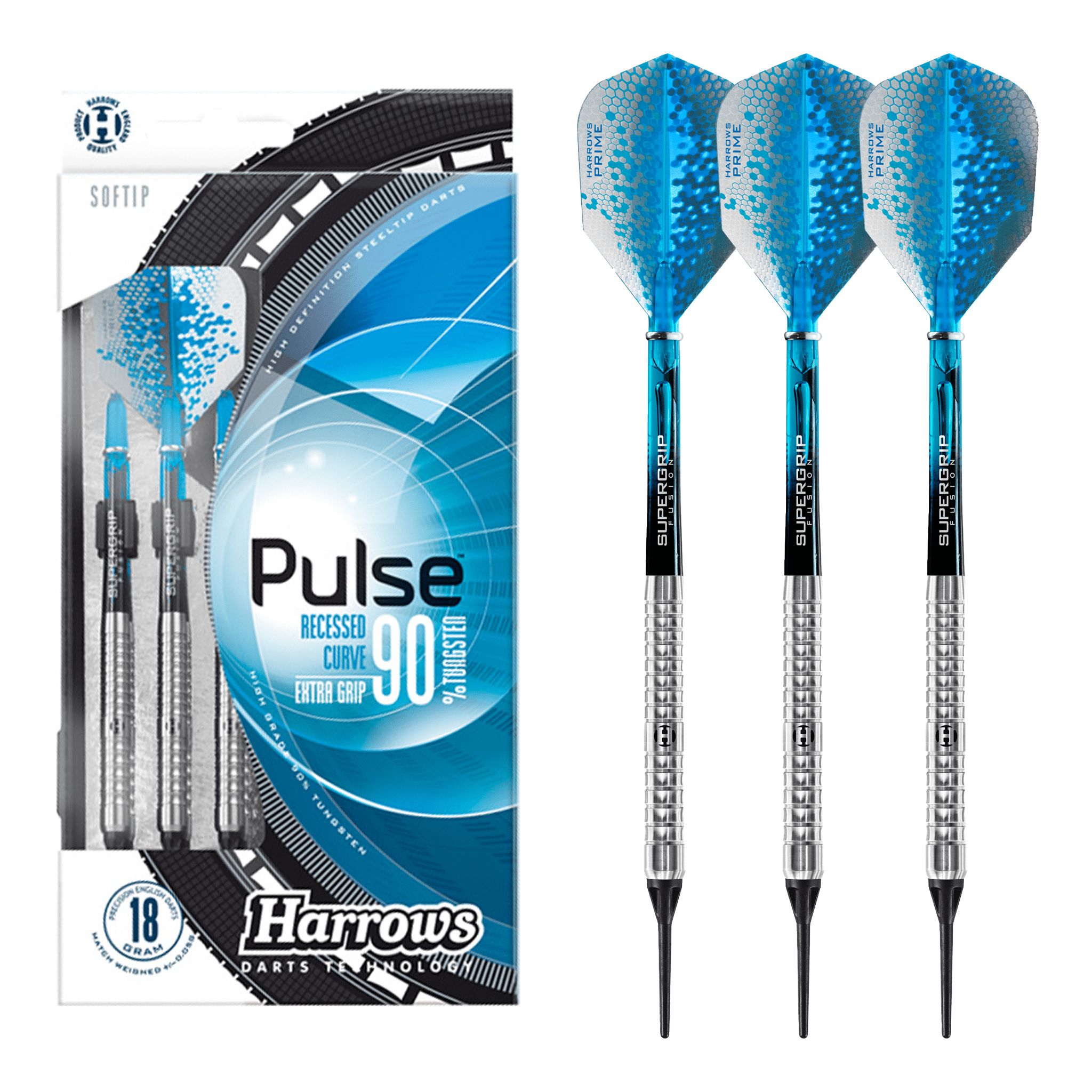 Harrows Pulse - 90% Tungsten Soft Tip Darts 18 Grams Darts