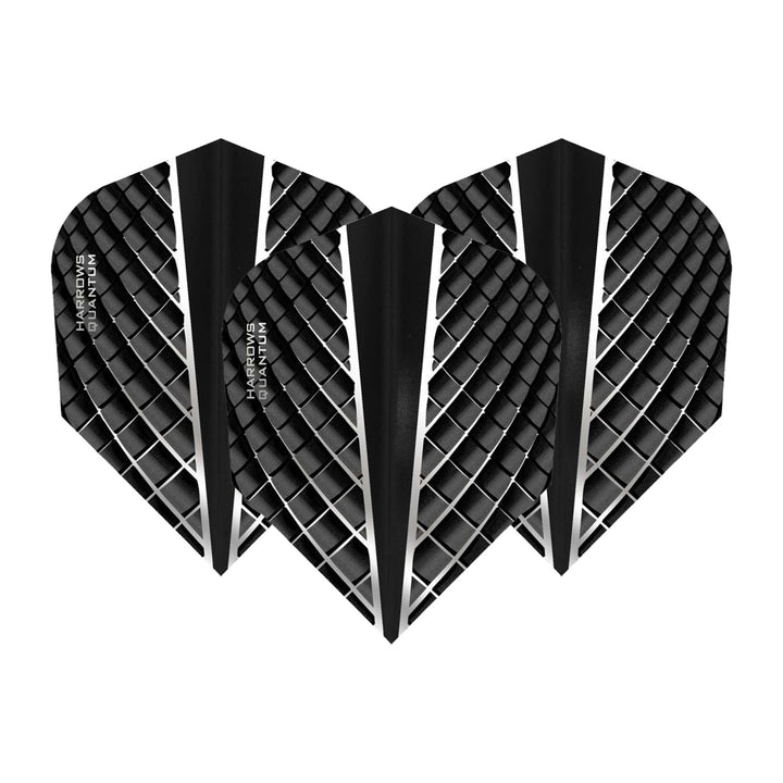 Harrows Quantum Dart Flights Black / Standard Flights
