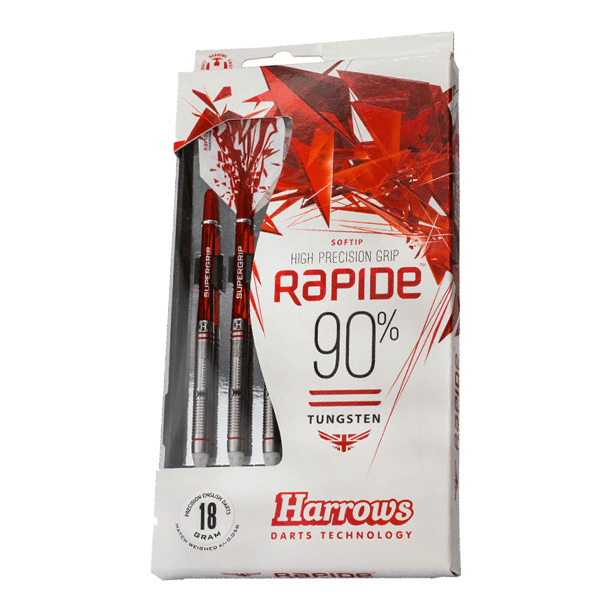 Harrows Rapide Style B-K Knurled Parallel Barrel - 90% Tungsten Soft Tip Darts Darts