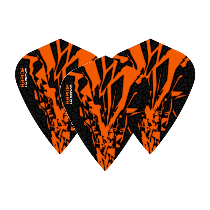 Harrows Rapide X - Dart Flights Kite / Orange Flights
